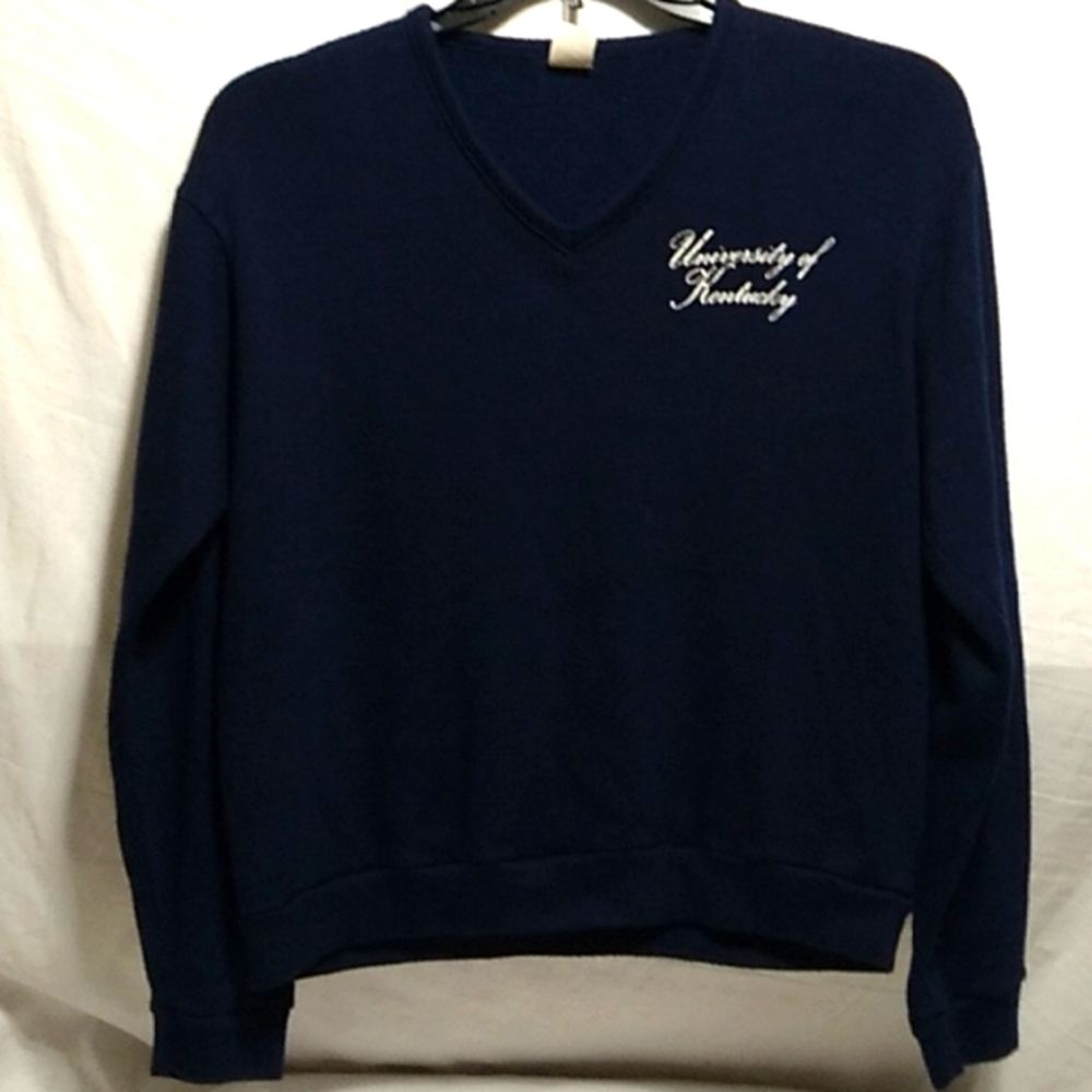 (BX49) SALE! RARE! University Of Kentucky Vtg V-Neck Sweater Made In U.S.A.